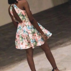 Floral colorful flare dress
